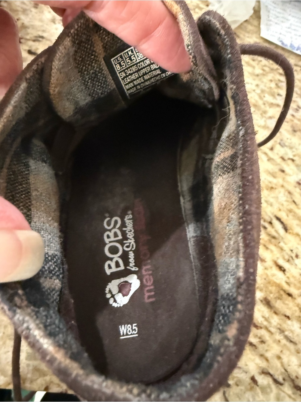 Bobs by Sketchers High Notes Dark Brown Wedge Booties W8.5 8.5 - Picture 13 of 13